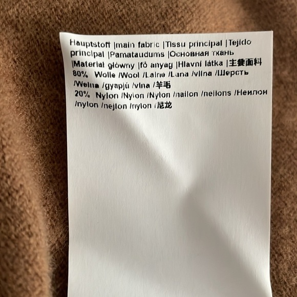 Strellson Luka Men’s Crewneck Sweater Wool Blend Brown Caramel Medium Academia - Picture 8 of 12